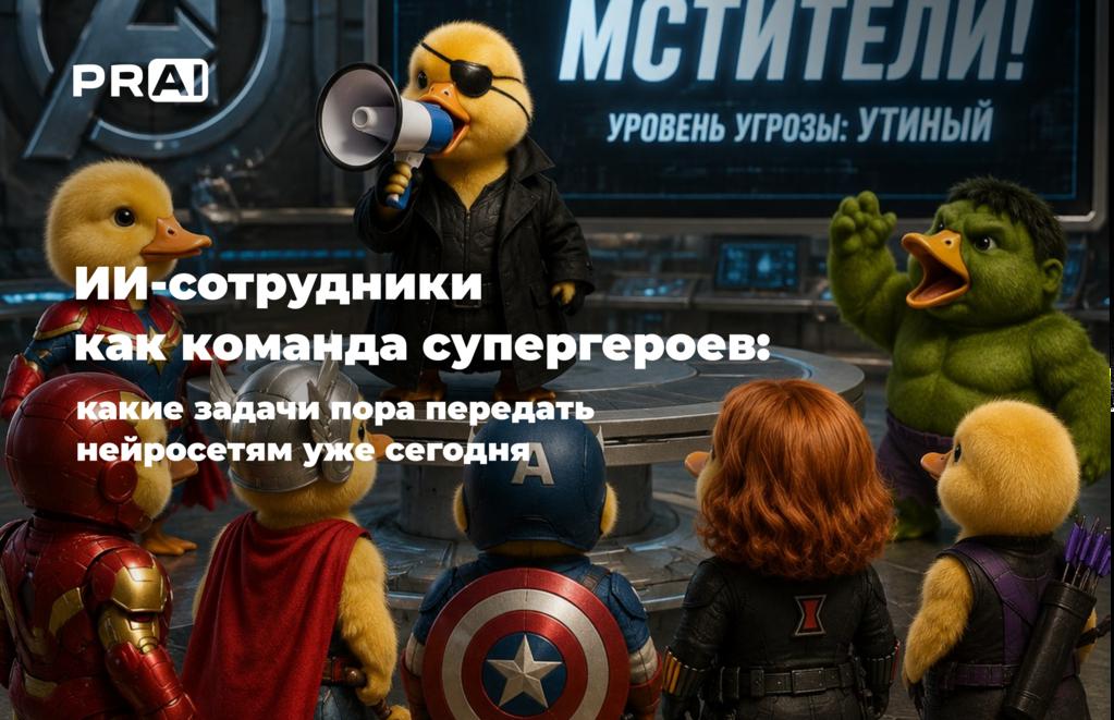 ИИ-сотрудники как команда супергероев: какие задачи пора передать нейросетям уже сегодня